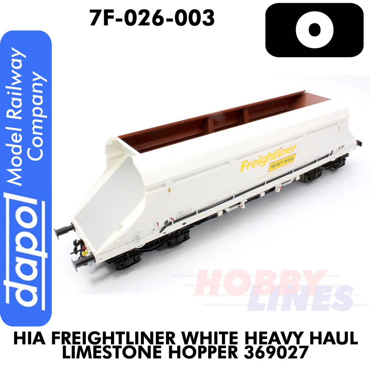HIA Freightliner White Heavy Haul Limestone Hopper 369027 | Dapol | 7F-026-003