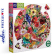 Birds & Blossoms  500 pc Round Puzzle | eeBoo | PZFBBL