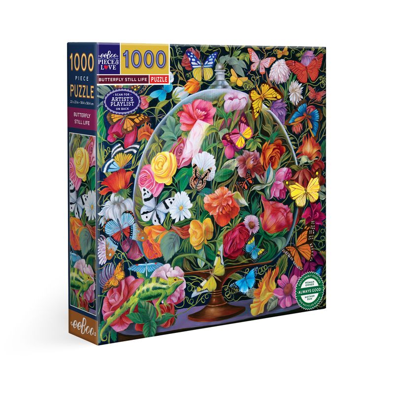 Butterfly Still Life 1000pc Puzzle | eeBoo | PZT702