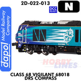 Class 68 Vigilant 68018 DRS Compass - DCC ready  | Dapol | 2D-022-013