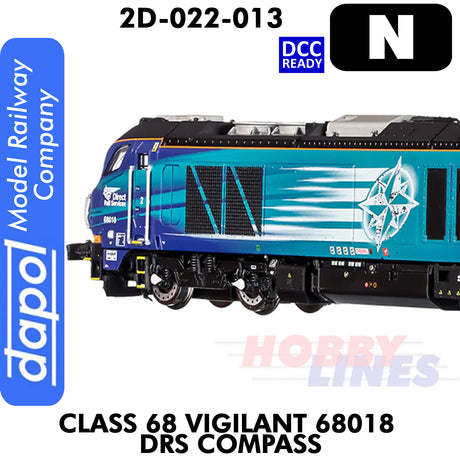 Class 68 Vigilant 68018 DRS Compass - DCC ready  | Dapol | 2D-022-013