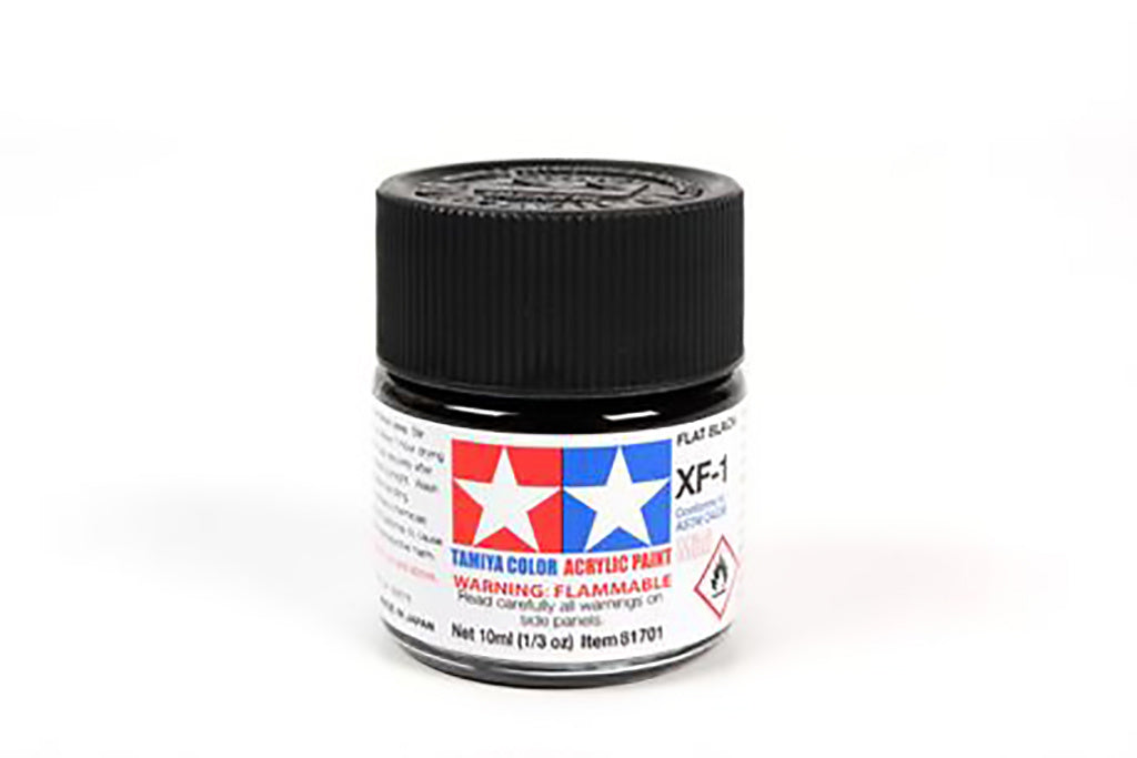 Tamiya Acrylic Mini Paint Xf-1 Flat Black