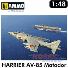 Load image into Gallery viewer, Harrier AV-8S MATADOR 1:48 RAF GR1/GR3 US Marines AV8A kit AMMO by Mig MIG8505
