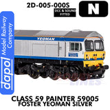 Class 59 Painter 59005 Foster Yeoman Silver - DCC & Sound | Dapol | 2D-005-000S
