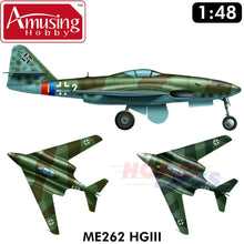 Load image into Gallery viewer, Messerschmitt Me262 HGIII 1:48 Model kit AMUSING HOBBY AH48A003
