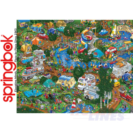 CAMPING WORLD 1000 piece SPRINGBOK Jigsaw Puzzle Random Cut Super Deluxe