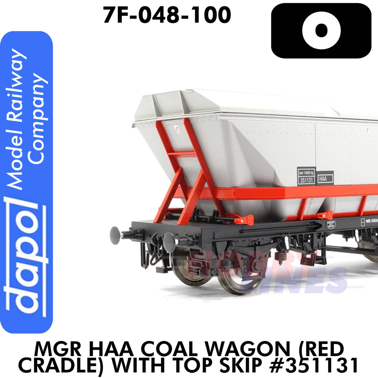 MGR HAA Coal Wagon Red Cradle with Top Skip - #351131 | Dapol | 7F-048-100