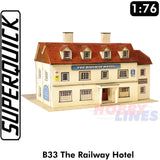 RAILWAY HOTEL 1:72 Scale OO HO Gauge Railways Building Series B B33 SuperQuick