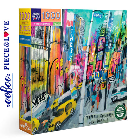 eeBoo TIMES SQUARE 1000 pc Square Jigsaw Puzzle Super Deluxe PZTTMS