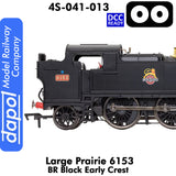 LARGE PRAIRIE 6153 BR Black Early Crest DCC Ready Locomotive | Dapol | 4S-041-013
