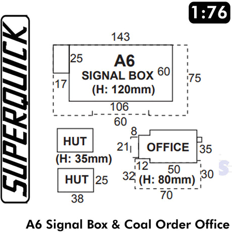 SIGNAL BOX A6 1:72 Scale OO HO Gauge Railways Building Series A A06 SuperQuick