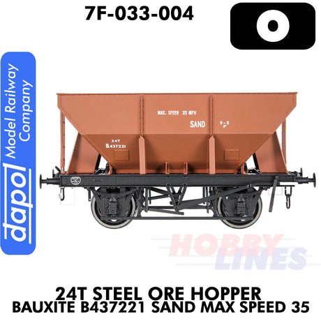 24T Steel Hopper Bauxite - B437221 Sand - Max Speed 35 |  Dapol | 7F-033-004