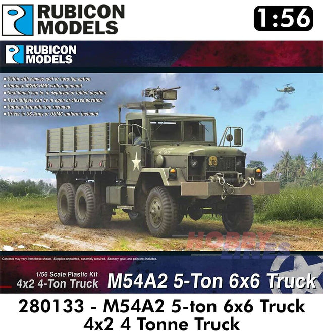 M54A2 5-Ton 6x6 Truck - 4x2 4 Tonne Truck | Rubicon Model Kit |280133