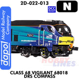 Class 68 Vigilant 68018 DRS Compass - DCC ready  | Dapol | 2D-022-013