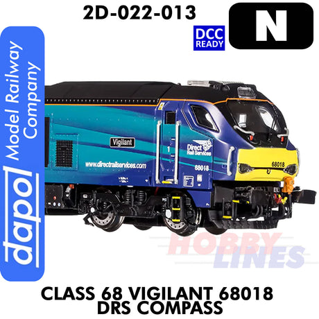 Class 68 Vigilant 68018 DRS Compass - DCC ready  | Dapol | 2D-022-013