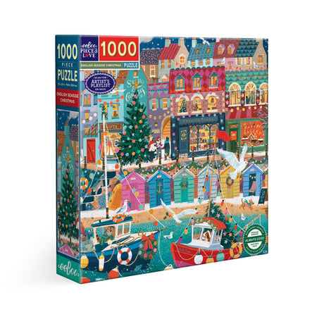English Seaside Christmas - 1000pc Puzzle | eeBoo | PZT799