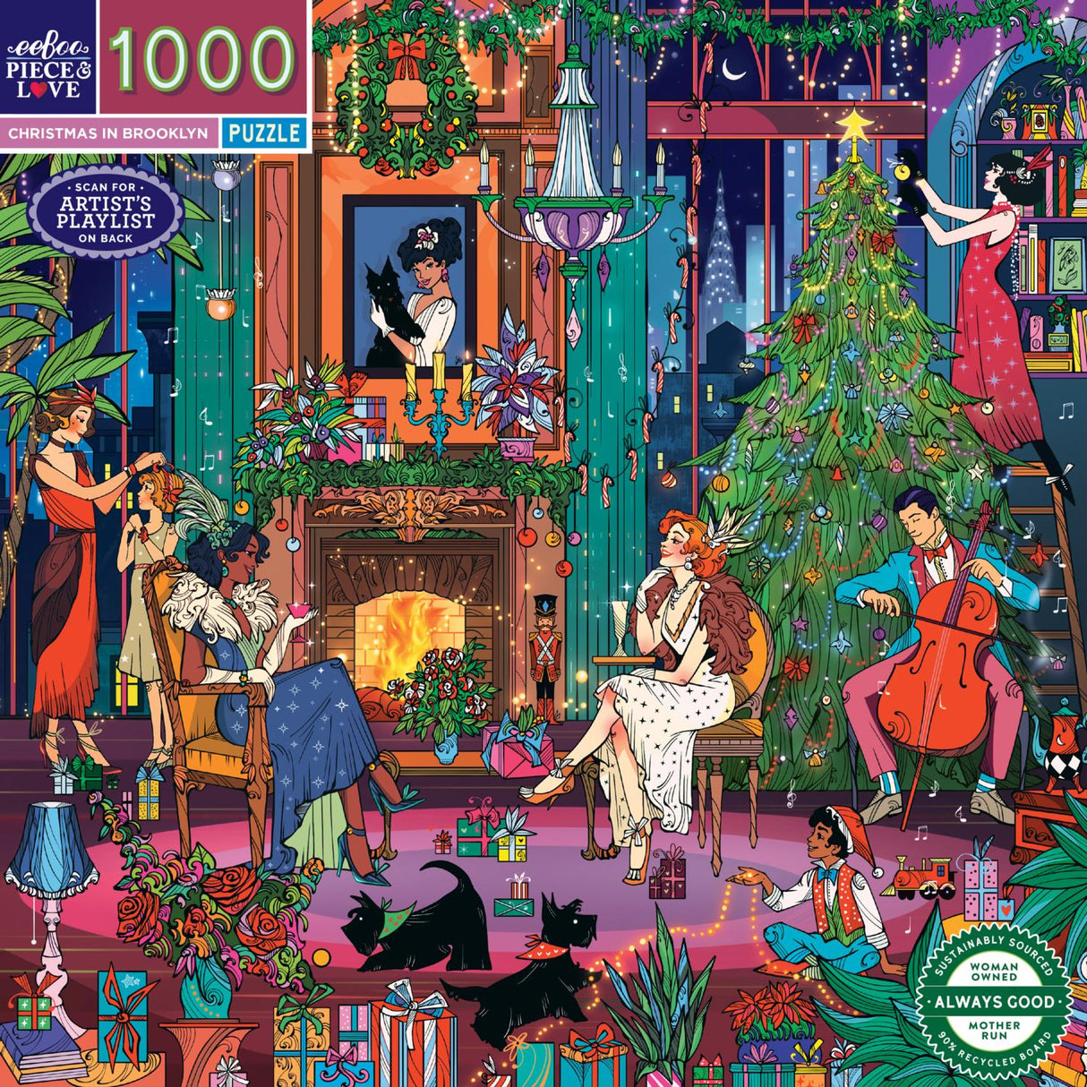 Christmas in Brooklyn - 1000pc Puzzle | eeBoo | PZT836