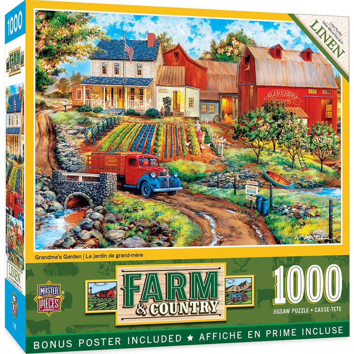 Farm & Country GRANDMA'S GARDEN 1000pc Masterpieces Jigsaw Puzzle 71921