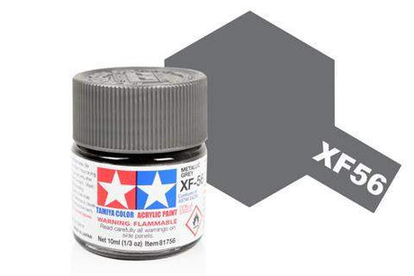 Acrylic Mini Paint -  Xf-56 Metallic Grey | Tamiya | TM81756