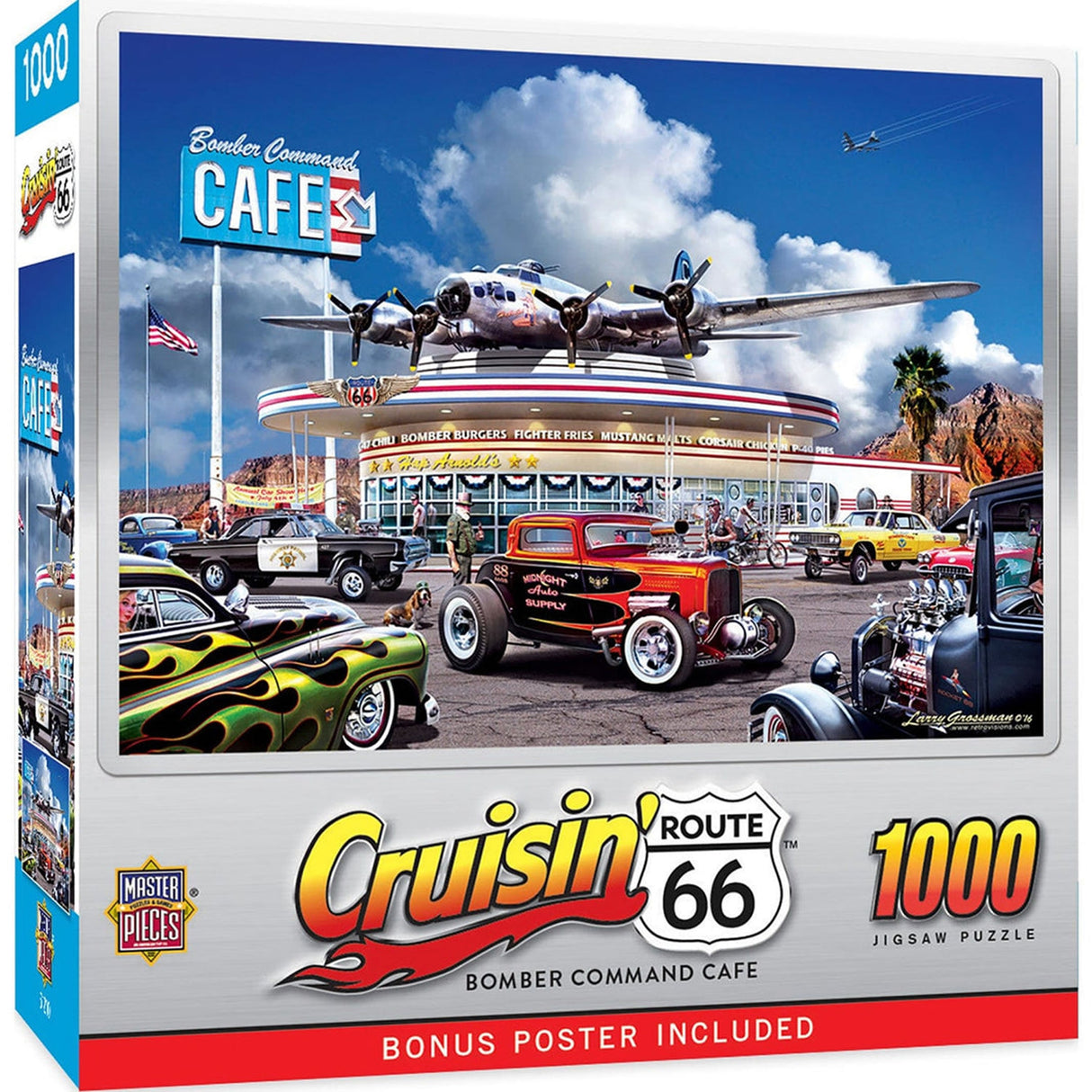 Cruisin‘ Rt66 BOMBER COMMAND CAFE 1000pc Masterpieces Jigsaw Puzzle 72072