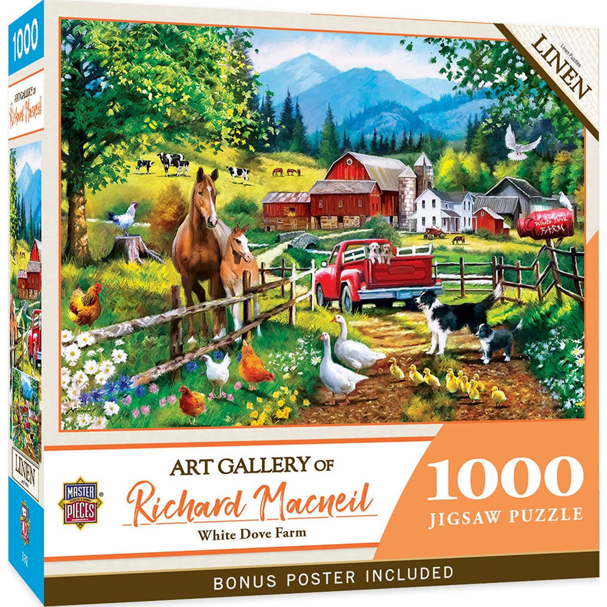 Art Gallery WHITE DOVE FARM 1000pc Masterpieces Jigsaw Puzzle 72163