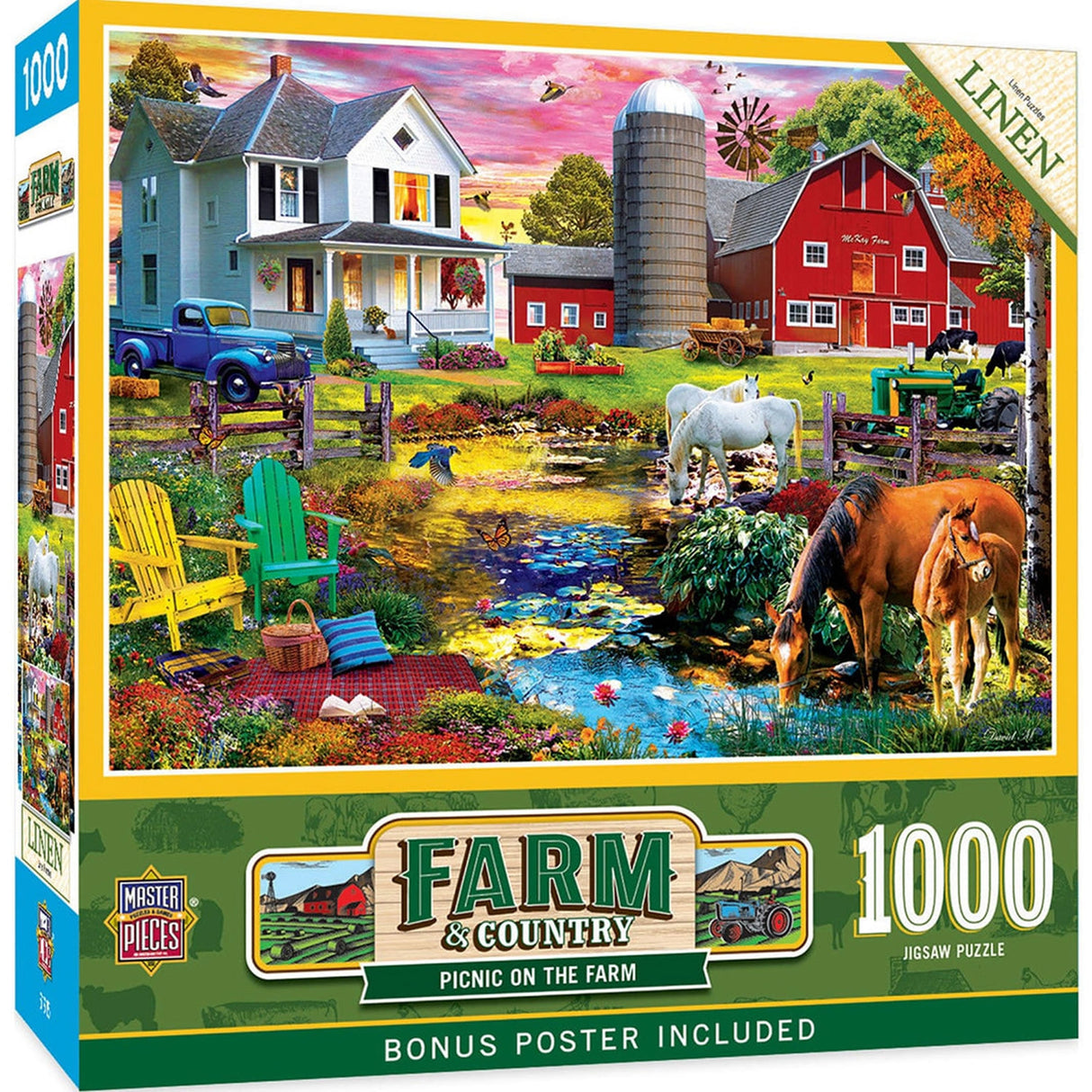 Farm & Country  PICNIC ON THE FARM 1000pc Masterpieces Jigsaw Puzzle 72239