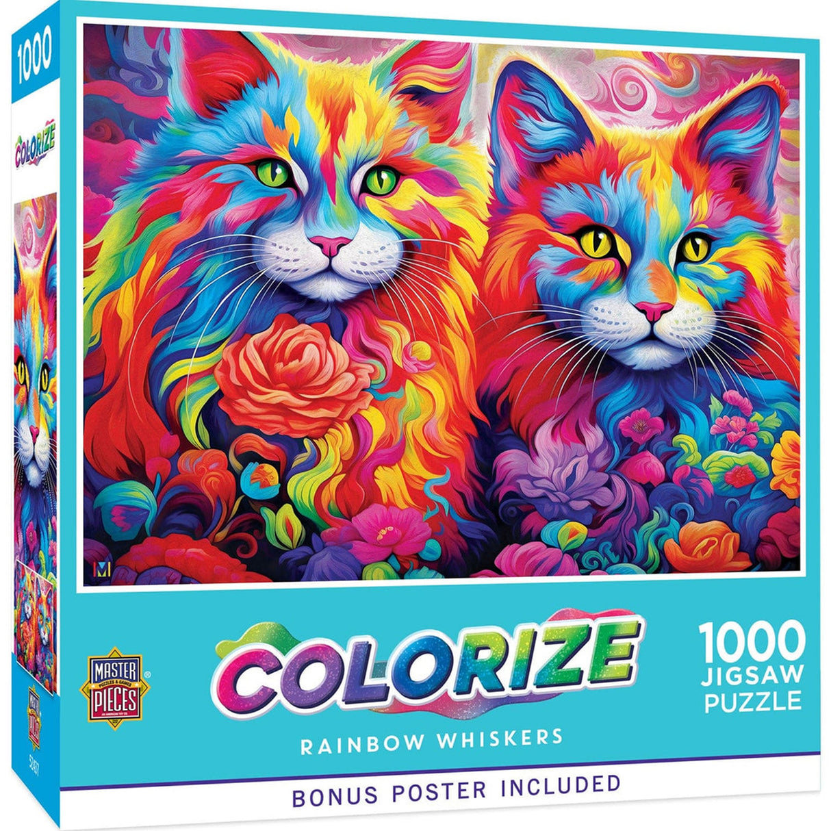 Colorize RAINBOW WHISKERS 1000 pc Masterpieces Jigsaw Puzzle 72403