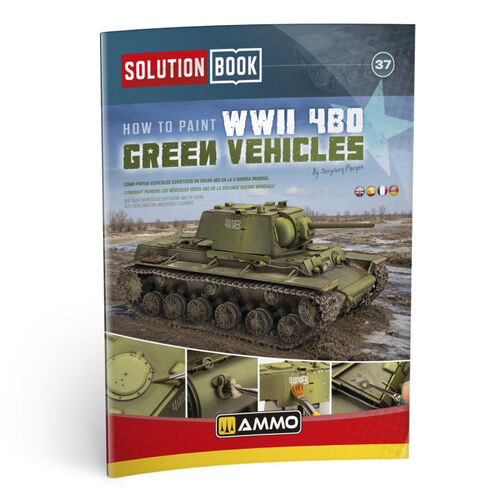 Solution Book 37 - How to Paint WWII 4BO Green Vehicles | Ammo by Mig Jimenez | MIG6608
