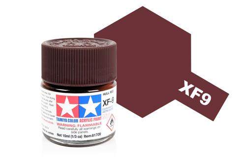  Acrylic Mini Paint -  Xf-9 Hull Red | Tamiya | TM81709