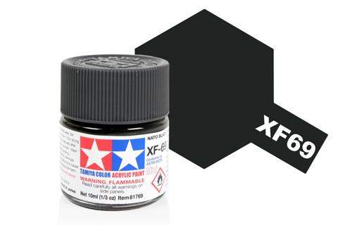 Acrylic Mini Paint - Xf-69 Nato Black | Tamiya | TM81769