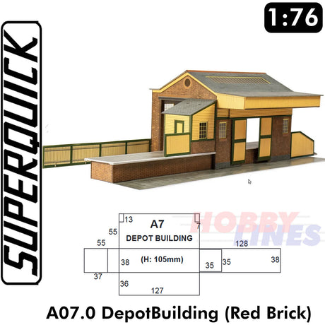 GOODS DEPOT A7 Brick 1:72 OO kit Gauge Railways Building Series A A07 SuperQuick