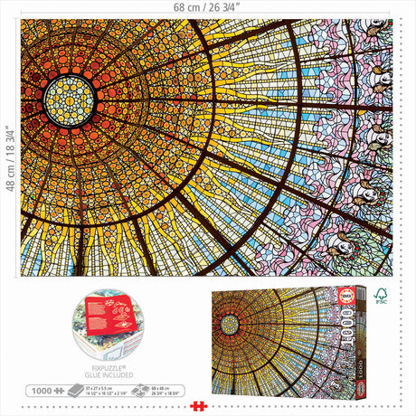 Palace Of Catalan Music 1000 Piece Jigsaw Puzzle | Educa | 19256