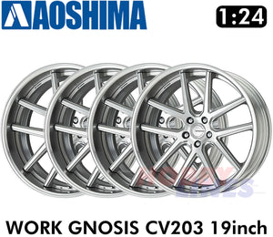 AOSHIMA WHEELS & TYRES EQUIP SHORT-RIM 14inch 1:24 Set of 4 Tuned Parts 06116