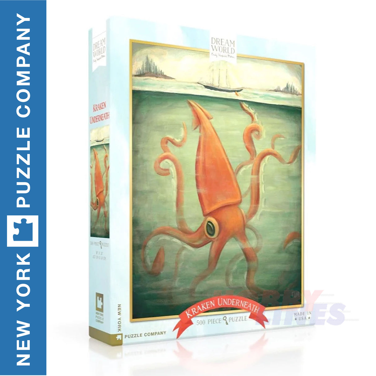 KRAKEN UNDERNEATH 500pc jigsaw puzzle NEW YORK Puzzle Company NPZEM1923 -