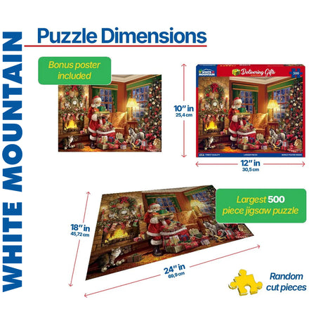 Delivering Gifts - 500pc Puzzle | White Mountain |  1409pz