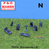 Gravestones x 8 | P&D Marsh | X56