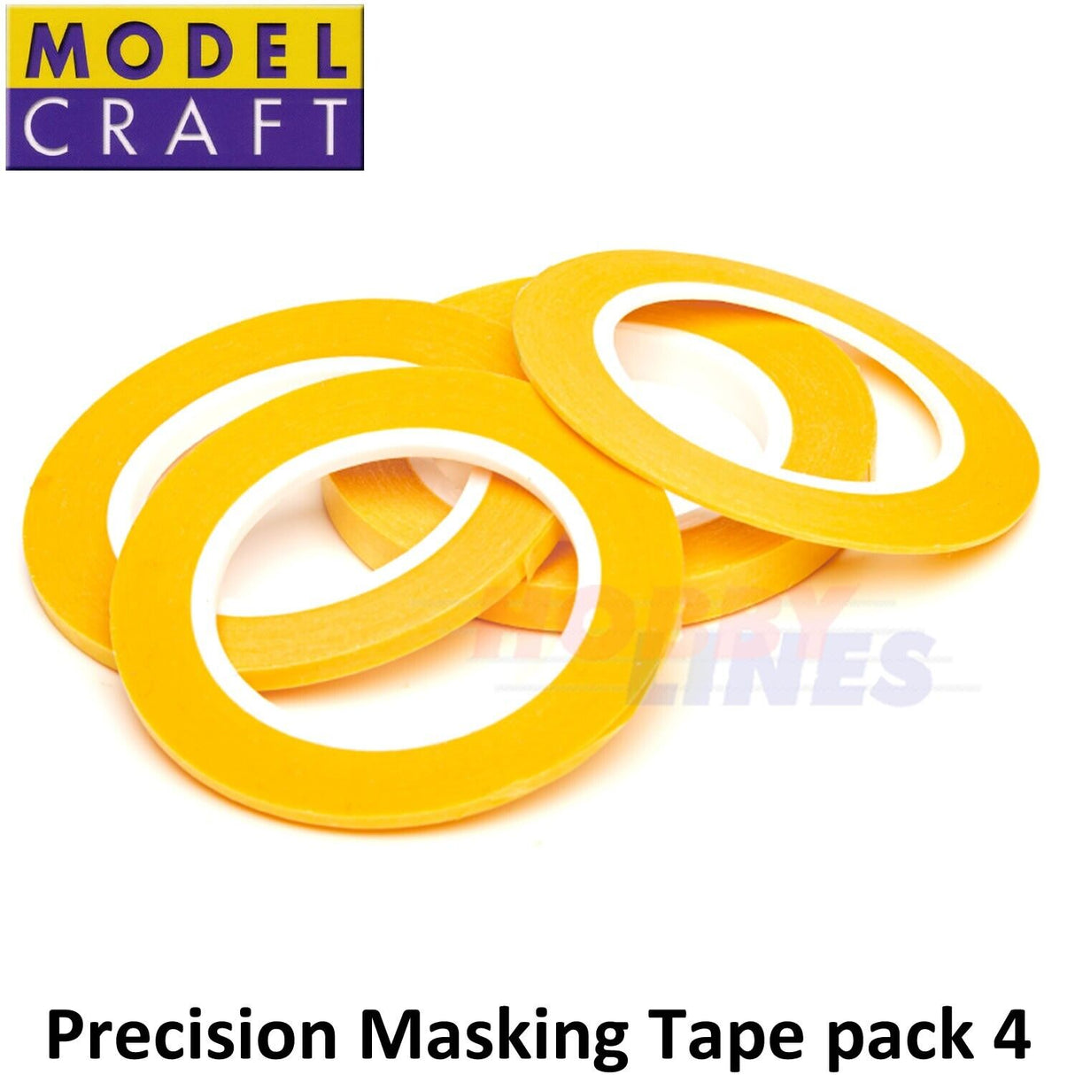 PRECISION MASKING TAPE 4pk1 2 3 6mm x18m Airbrush Detailing ModelCraft PMA1236