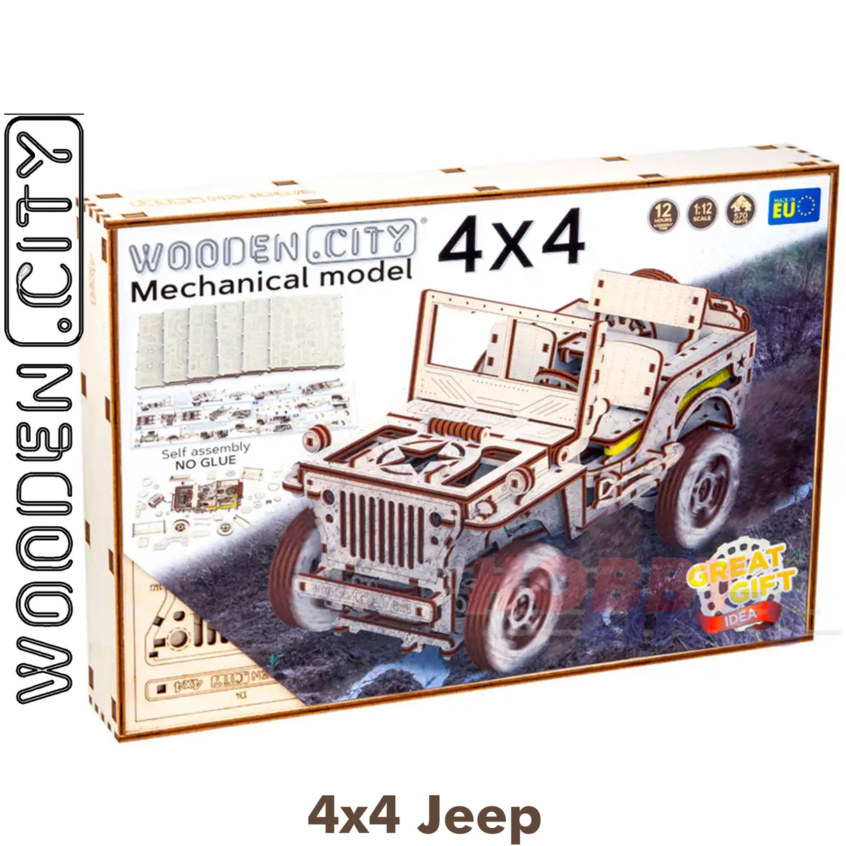 4 x 4 Jeep - 3D Puzzle | Wooden City | WR309