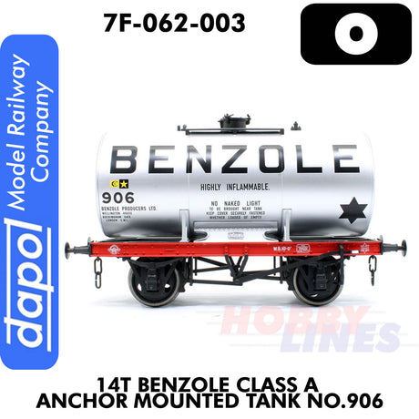 14T Benzole Class A Anchor Mounted Tank No.906 | Dapol | 7F-062-003