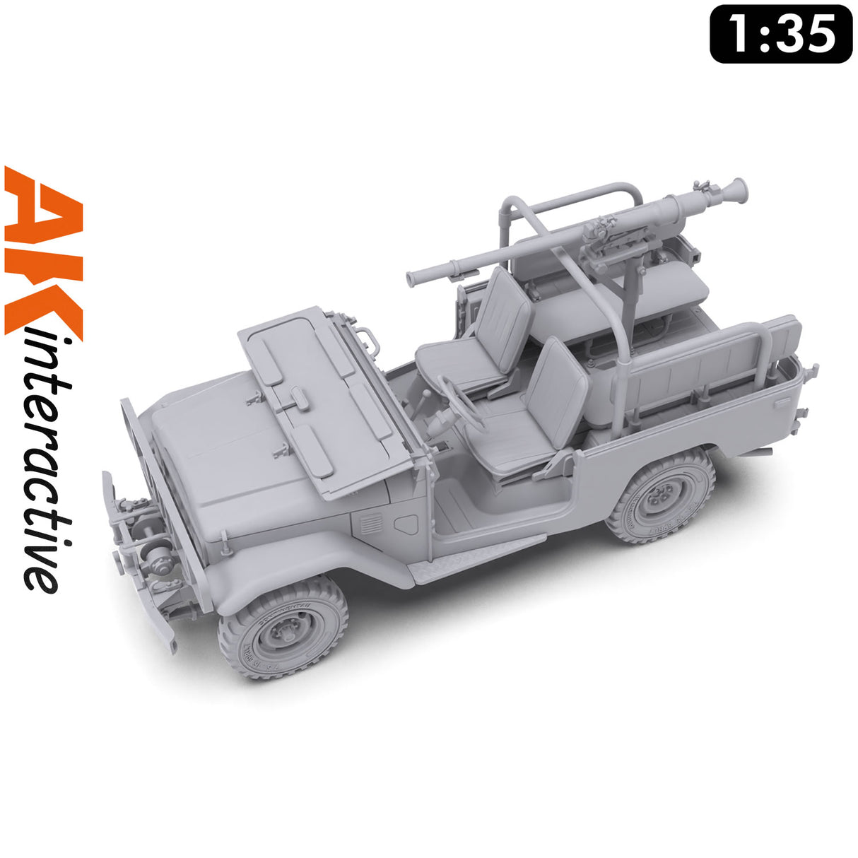 FJ43 Pickup with SPG-9.  Recoilless Gun - Model Kit | AK interactive | AK35003
