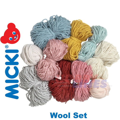 WOOL SET Yarn for Micki looms Knitting Craft Tapestry 10 types 120m Education