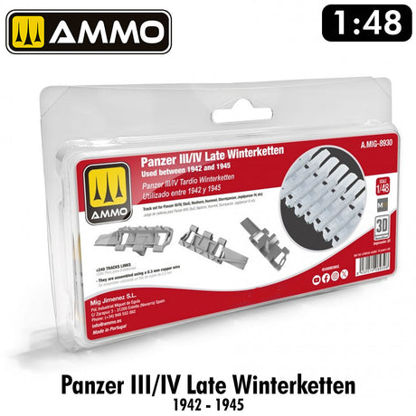 PANZER III/IV LATE WINTERKETTEN track 3D printed HiQ resin detail | Ammo by Mig Jimenez 