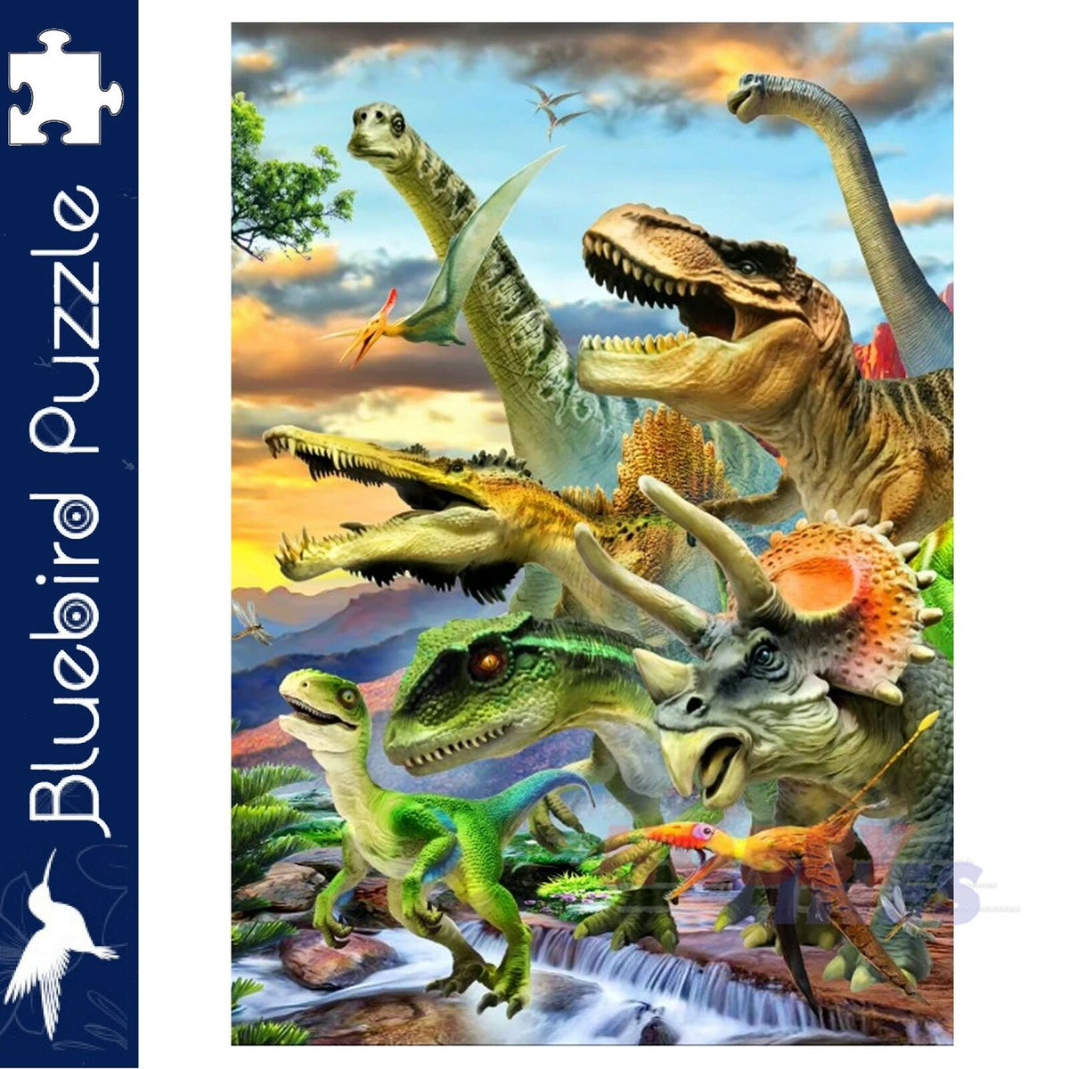 Dino Sunset - 1000pc Puzzle | Bluebird | 70287