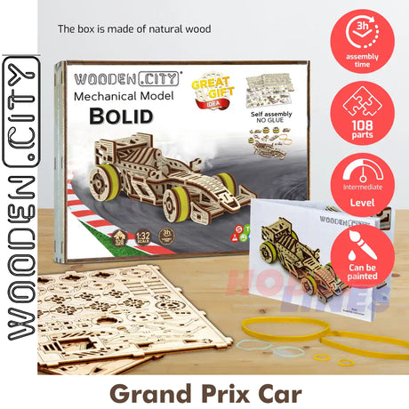 Grand Prix Car - 3D Puzzle | Wooden City | WR326