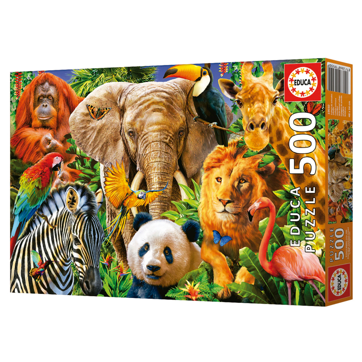 Wild Animal Collage 500 Piece Jigsaw Puzzle | Educa | 19550