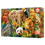 Wild Animal Collage 500 Piece Jigsaw Puzzle | Educa | 19550