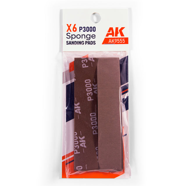 Sponge -  P3000 Grit - 6 Pack | AK Interactive | AK9555