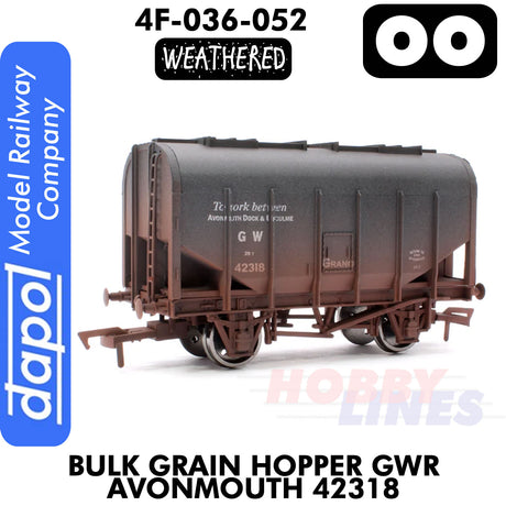 Bulk Grain Hopper GWR Avonmouth 42318 - Weathered | Dapol | 4F-036-052