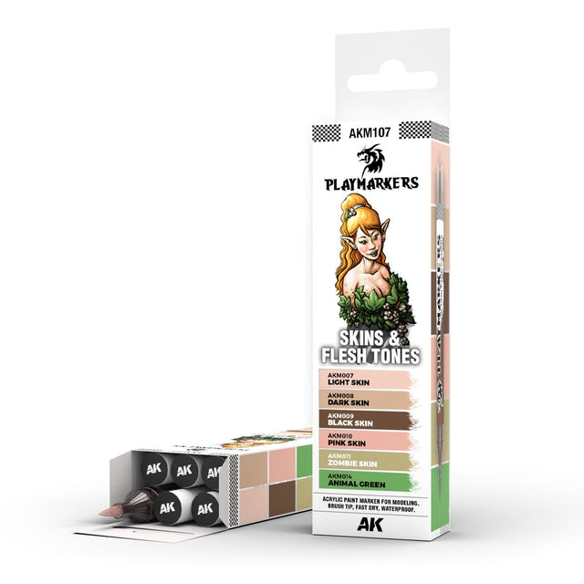 Playmarkers - Skins & Flesh Tones - Paint Marker Set | AK Interactive | AKM107