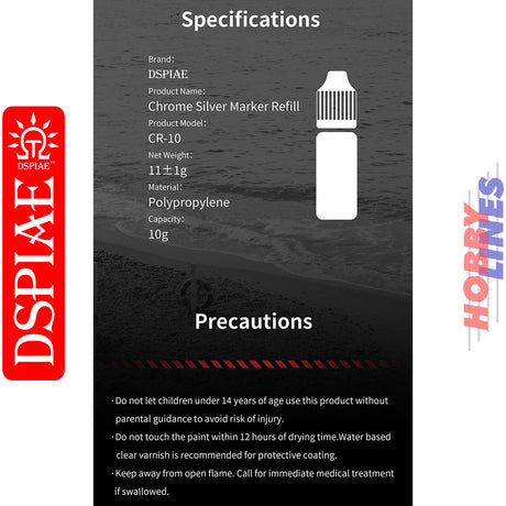 CR-10 Chrome Silver Refill For Markers -10ml | DSPIAE | DS016